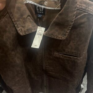 GAP Men's Leopard Print Brown Jacket